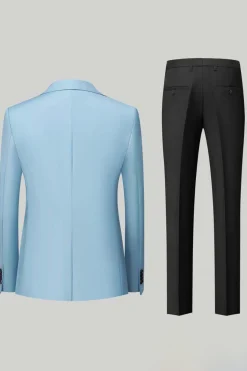 Preto 3-Piece One Button Prom Suits