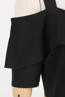 Preto Pontos de Polka Vestido Dos Anos 1950