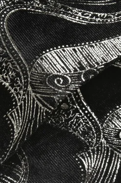 Preto Prata Xale Lapela Fatos Masculinos Impressos