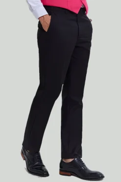 Preto Rosa 2 Peça Notched Lapel Homens Suits