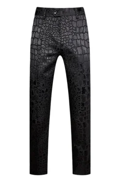 Preto Textura Pico Lapela 2 Peças Prom Suits