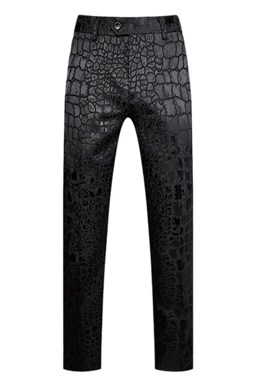 Preto Textura Pico Lapela 2 Peças Prom Suits