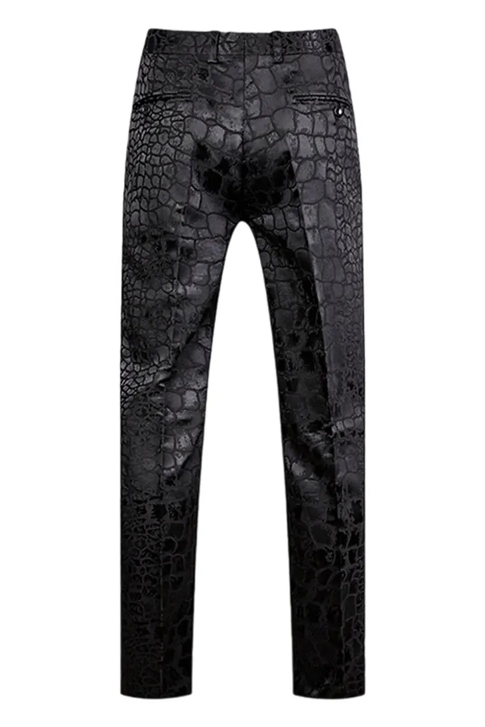 Preto Textura Pico Lapela 2 Peças Prom Suits