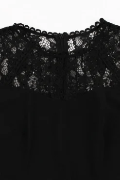 Preto Vestido Dos Anos 1950 Com Renda