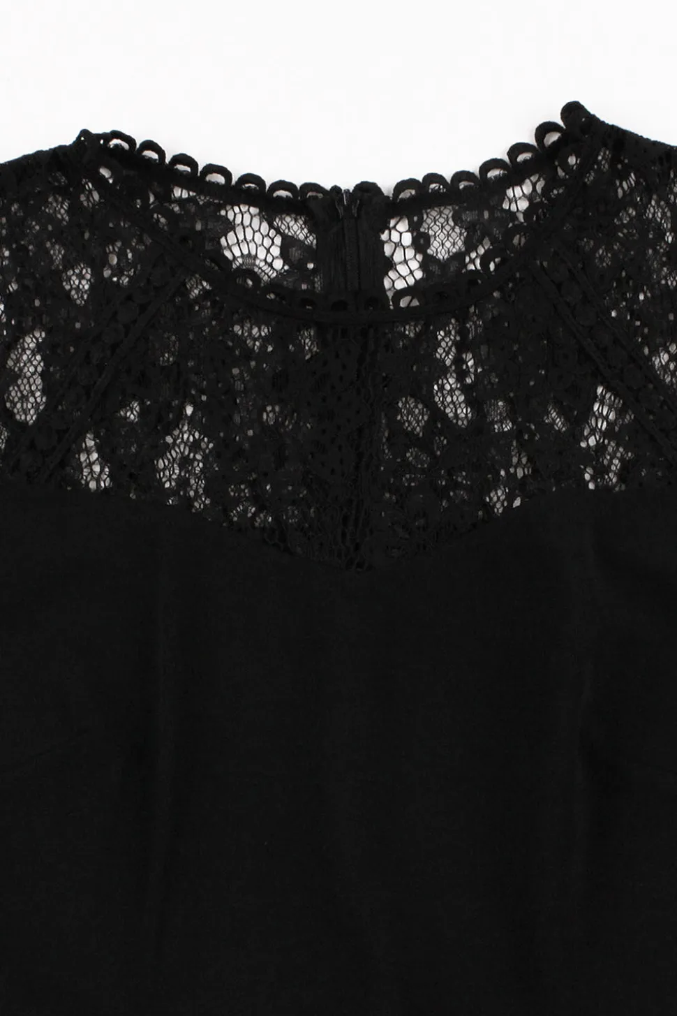 Preto Vestido Dos Anos 1950 Com Renda