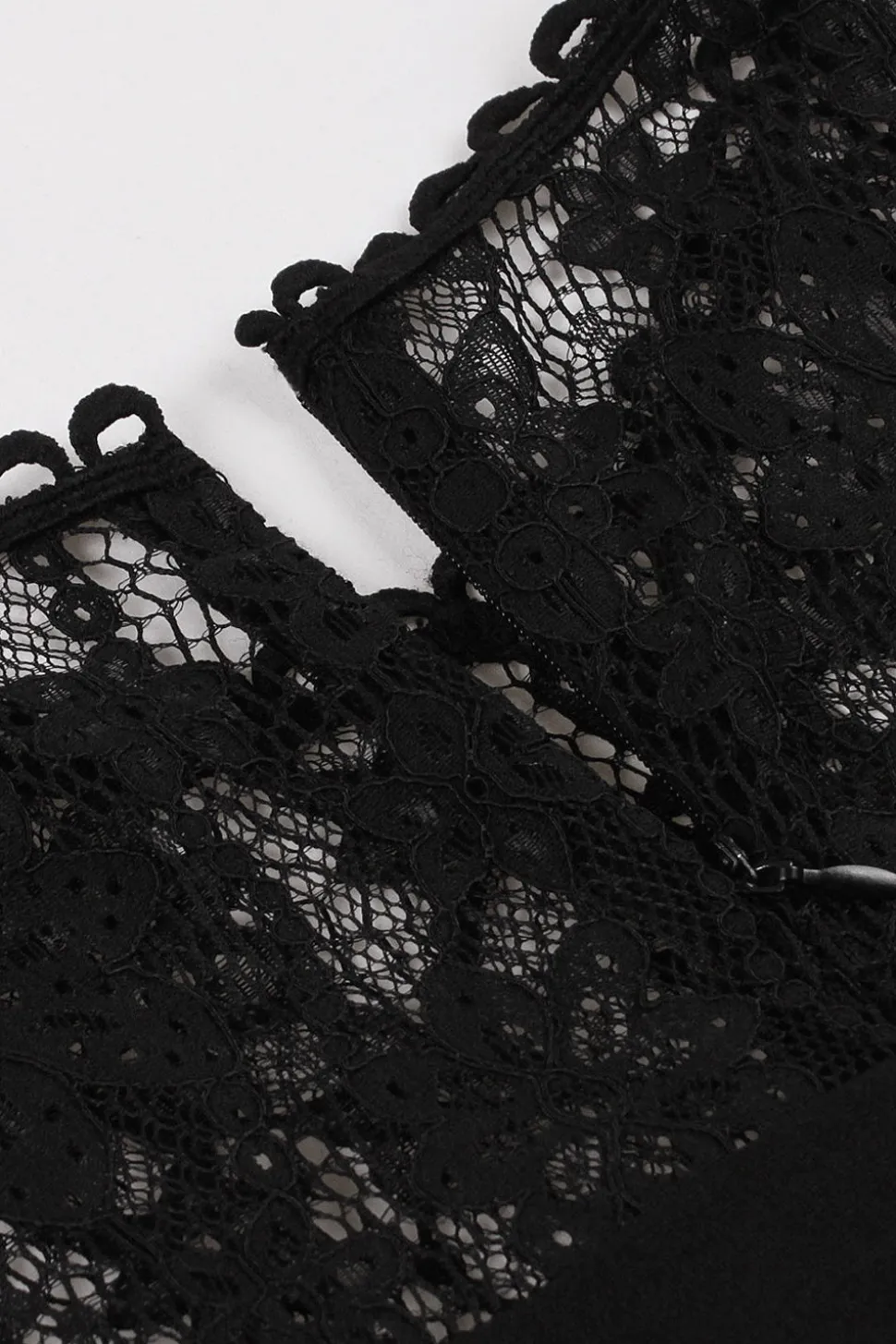 Preto Vestido Dos Anos 1950 Com Renda