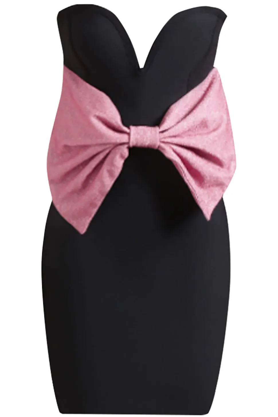 Preto Vestido Formal com Arco