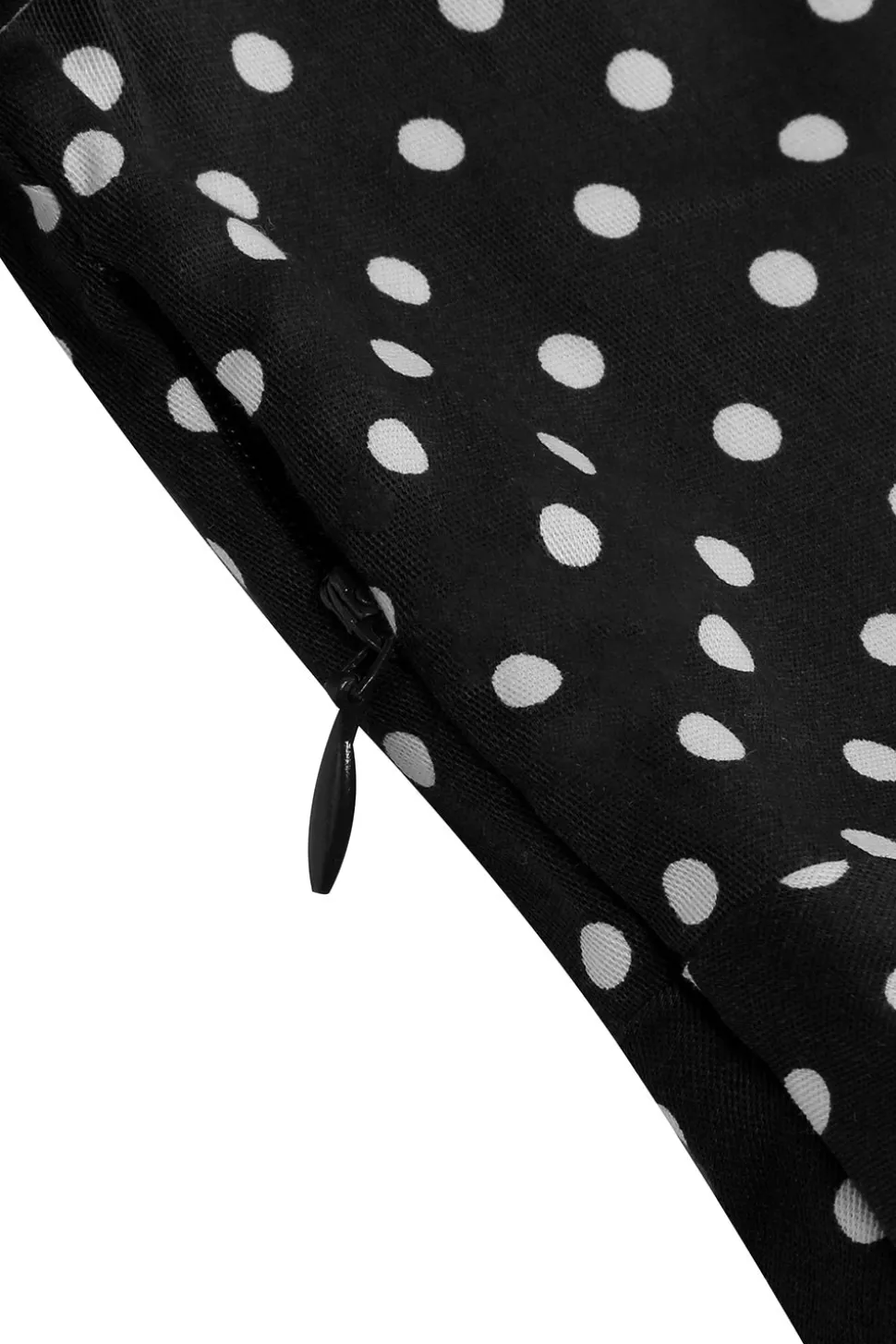 Preto Vintage Pontos de Polka Vestido de Menina