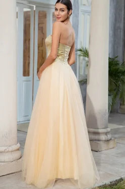 Princesa A Linha Querida Vestido longo baile de finalistas