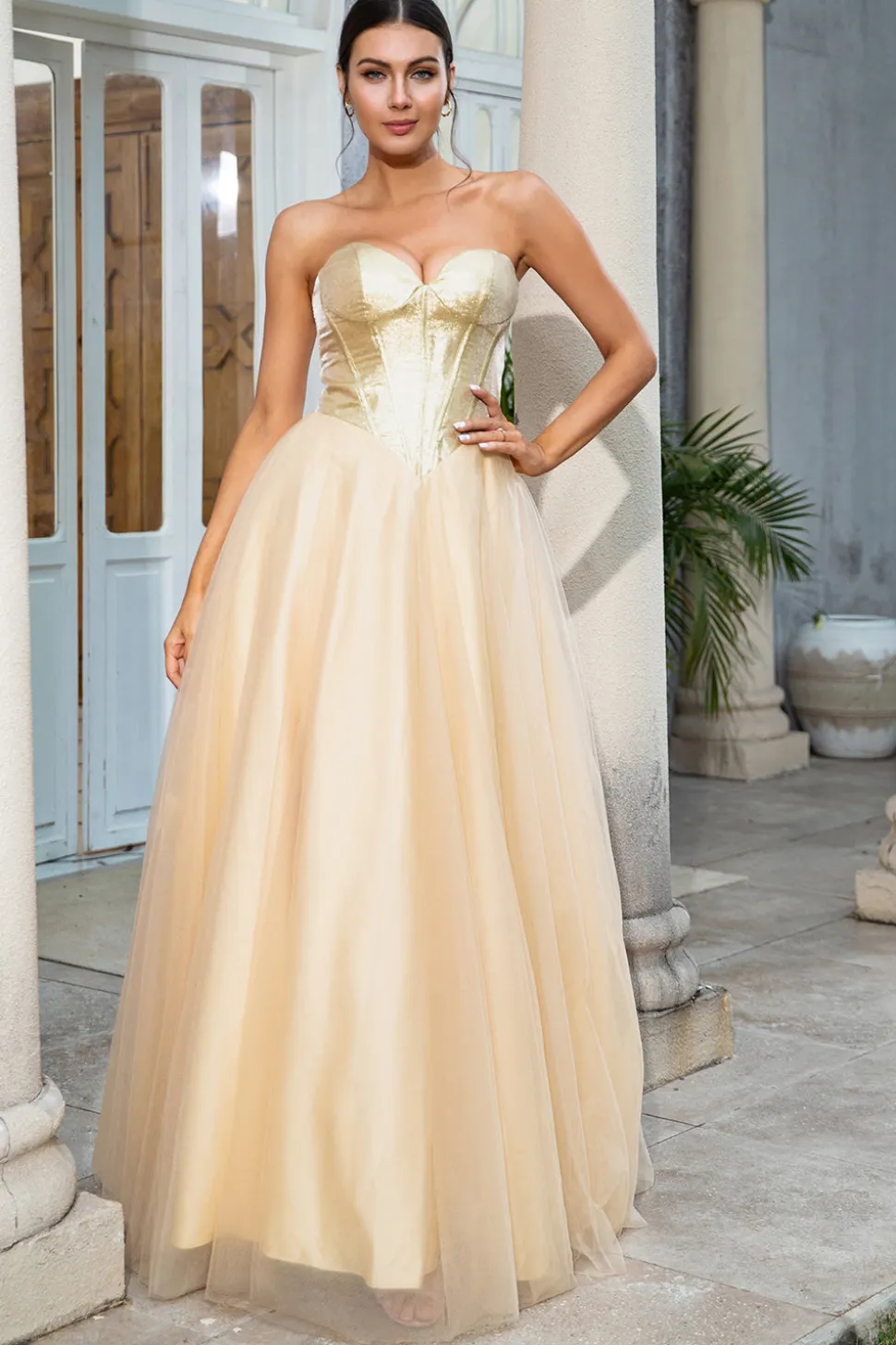 Princesa A Linha Querida Vestido longo baile de finalistas