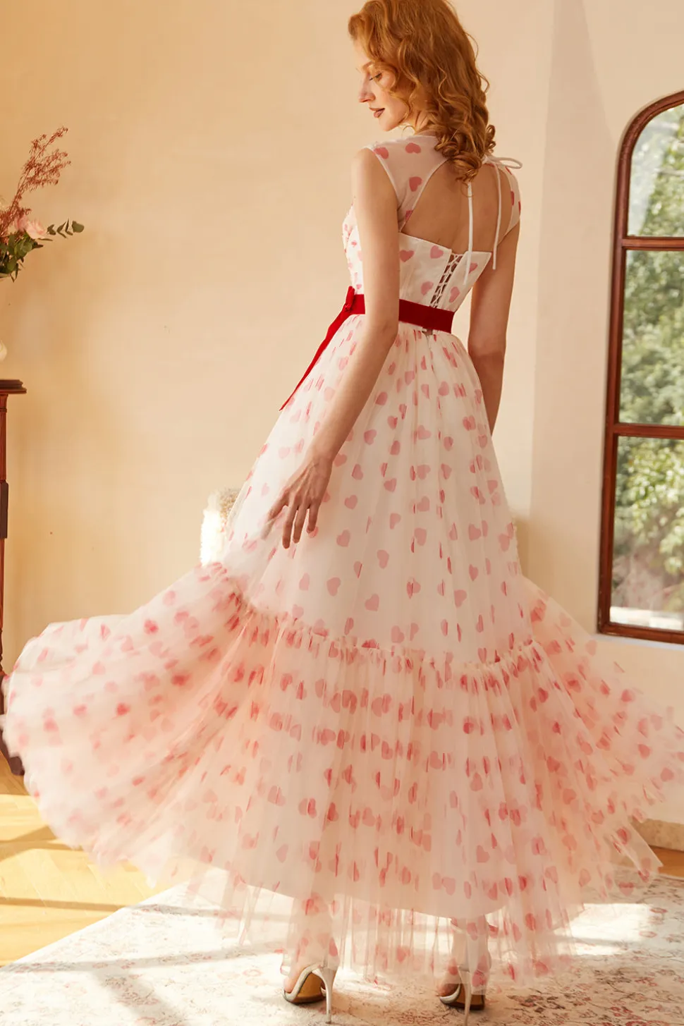 Princesa A Linha Querida Longa Vestido de Baile com Bowknot