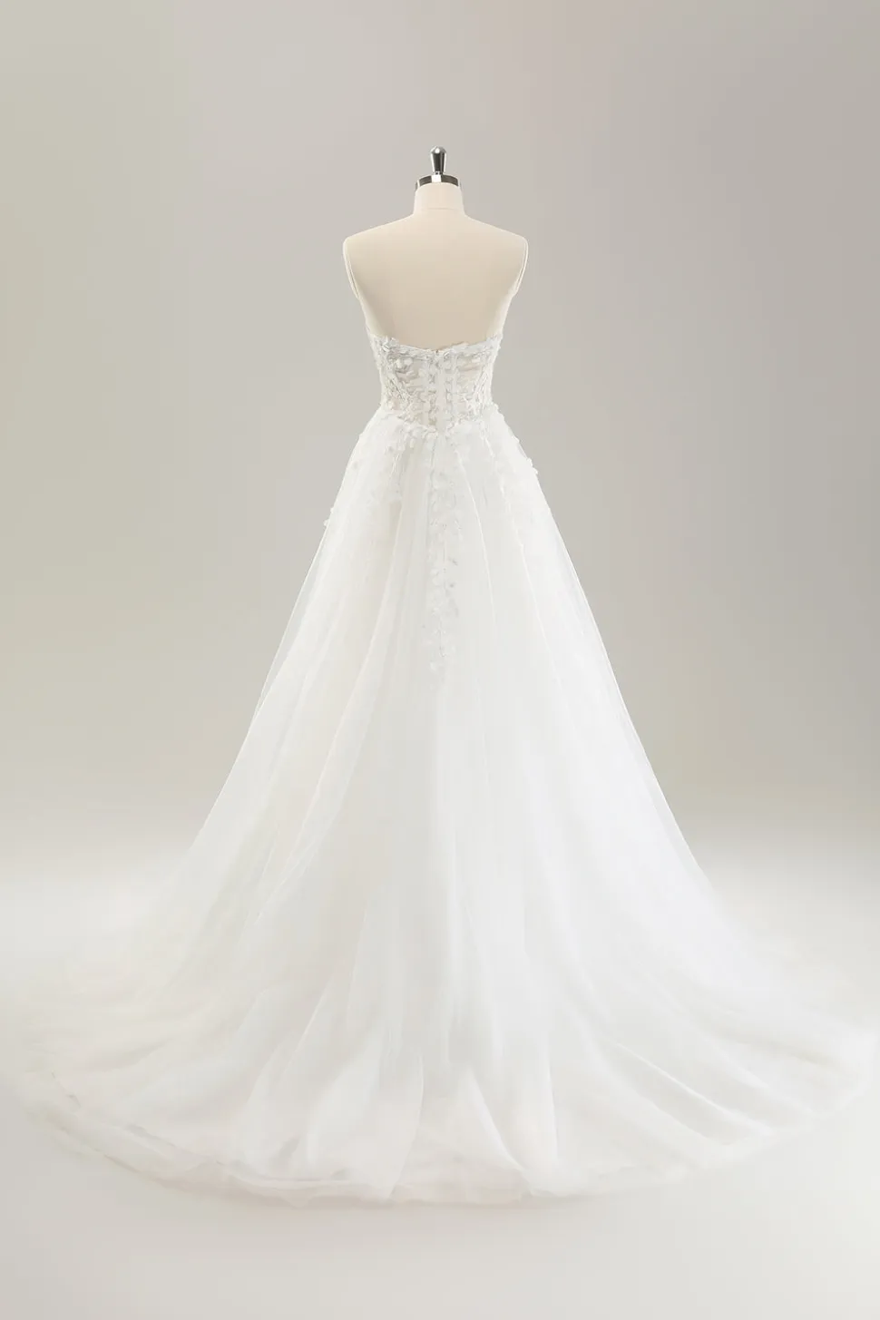 Princesa fora do ombro varrer trem tule espartilho vestido de noiva com apliques