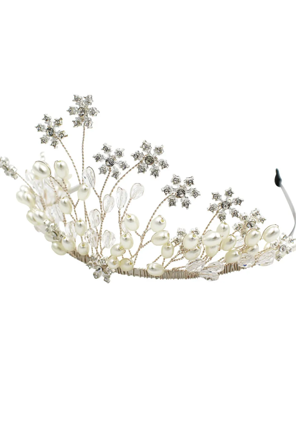 Pérola Snowflake Flower Bridal Crown