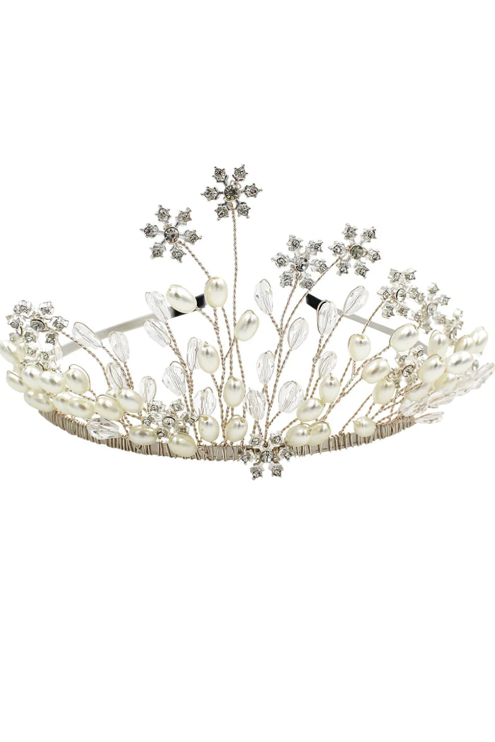 Pérola Snowflake Flower Bridal Crown