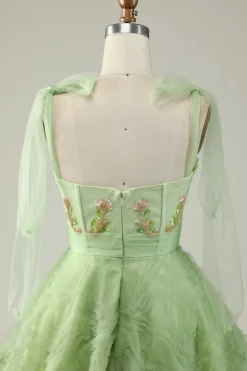 Púrpura A Line Vestido Cocktail Sem Mangas