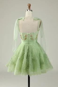 Púrpura A Line Vestido Cocktail Sem Mangas