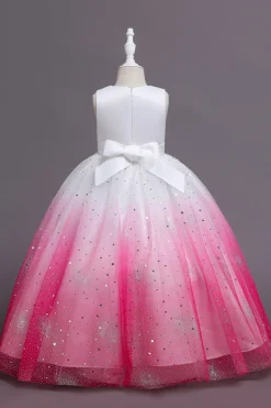 Púrpura Sem Mangas Vestido de Menina