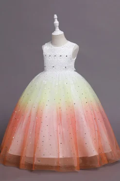 Púrpura Sem Mangas Vestido de Menina