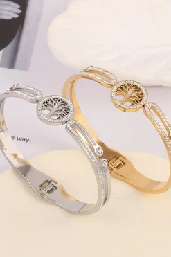 Pulseira de aço inoxidável de moda com contas