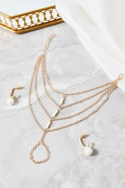 Pulseira de estilo Boho com anel