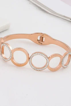 Pulseira redonda de corte de aço de titânio antigo