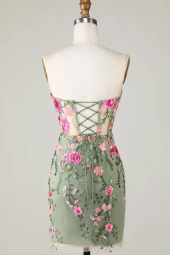 Querido Vestido Preto de Cocktail Com Apliques