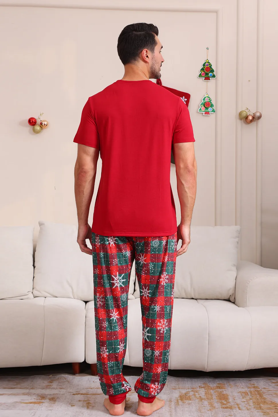 Red Merry Natal Família Pijama Sets