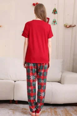 Red Merry Natal Família Pijama Sets