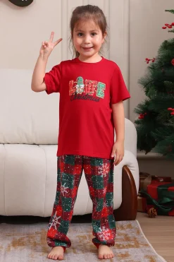 Red Merry Natal Família Pijama Sets