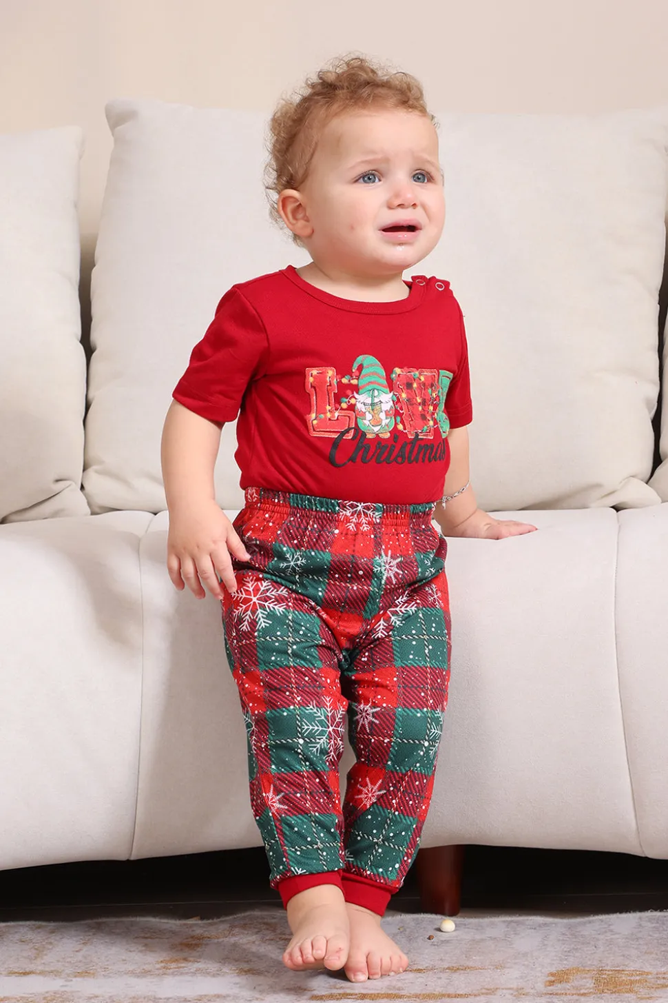 Red Merry Natal Família Pijama Sets