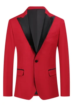 Red Peak Lapel One Button 2 Peças Fatos de Baile de Formatura Masculino