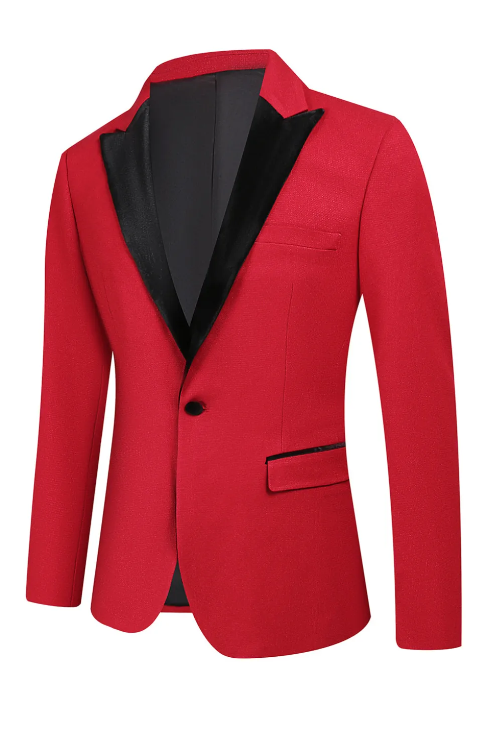 Red Peak Lapel One Button 2 Peças Fatos de Baile de Formatura Masculino