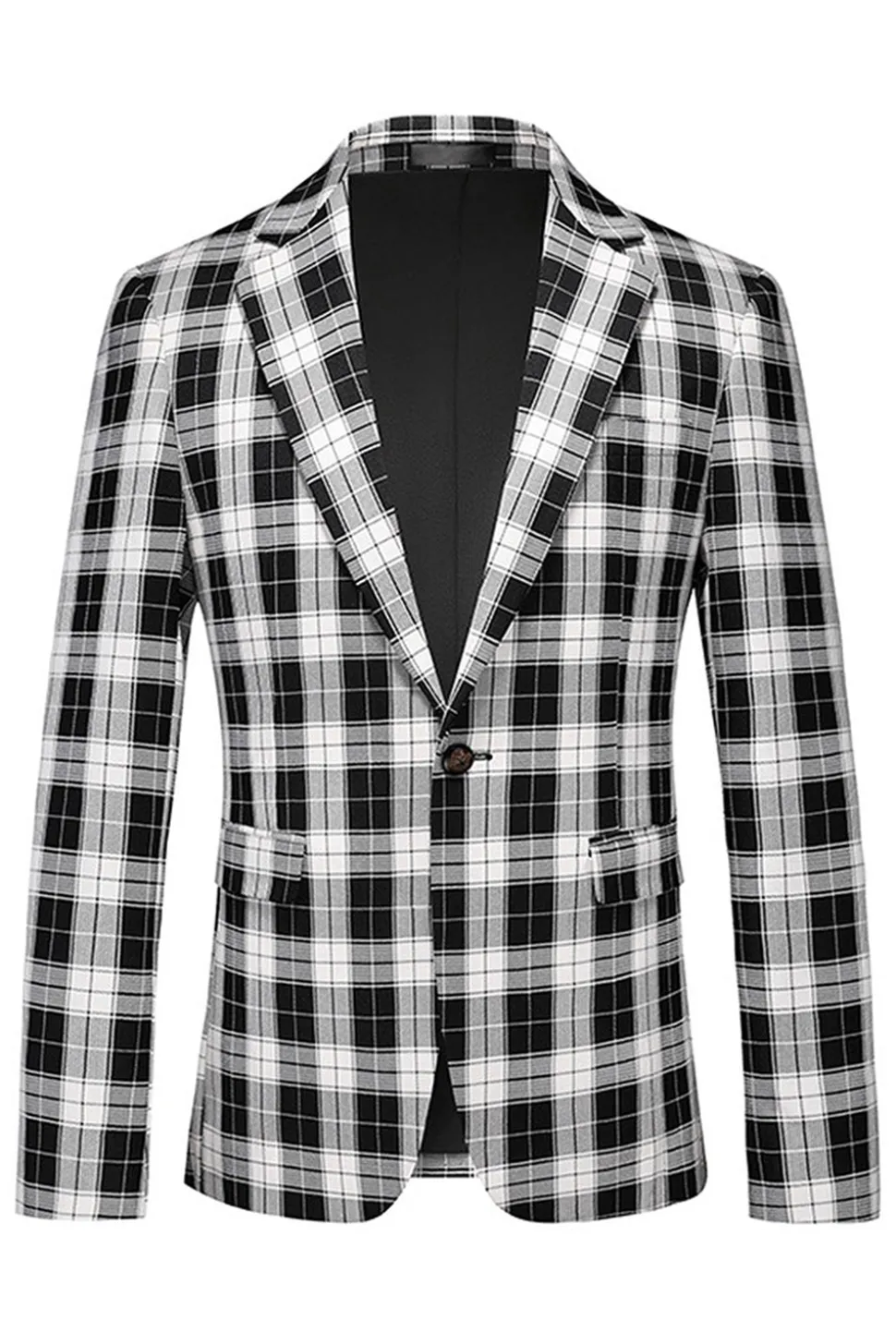 Red Vintage Notched Lapel Striped Prom Blazer
