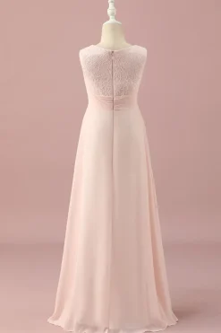 Renda Rosa Clara Vestido de Dama de Honra Júnior
