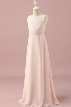 Renda Rosa Clara Vestido de Dama de Honra Júnior