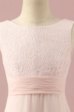 Renda Rosa Clara Vestido de Dama de Honra Júnior