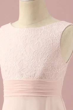 Renda Rosa Clara Vestido de Dama de Honra Júnior
