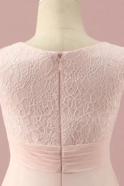 Renda Rosa Clara Vestido de Dama de Honra Júnior
