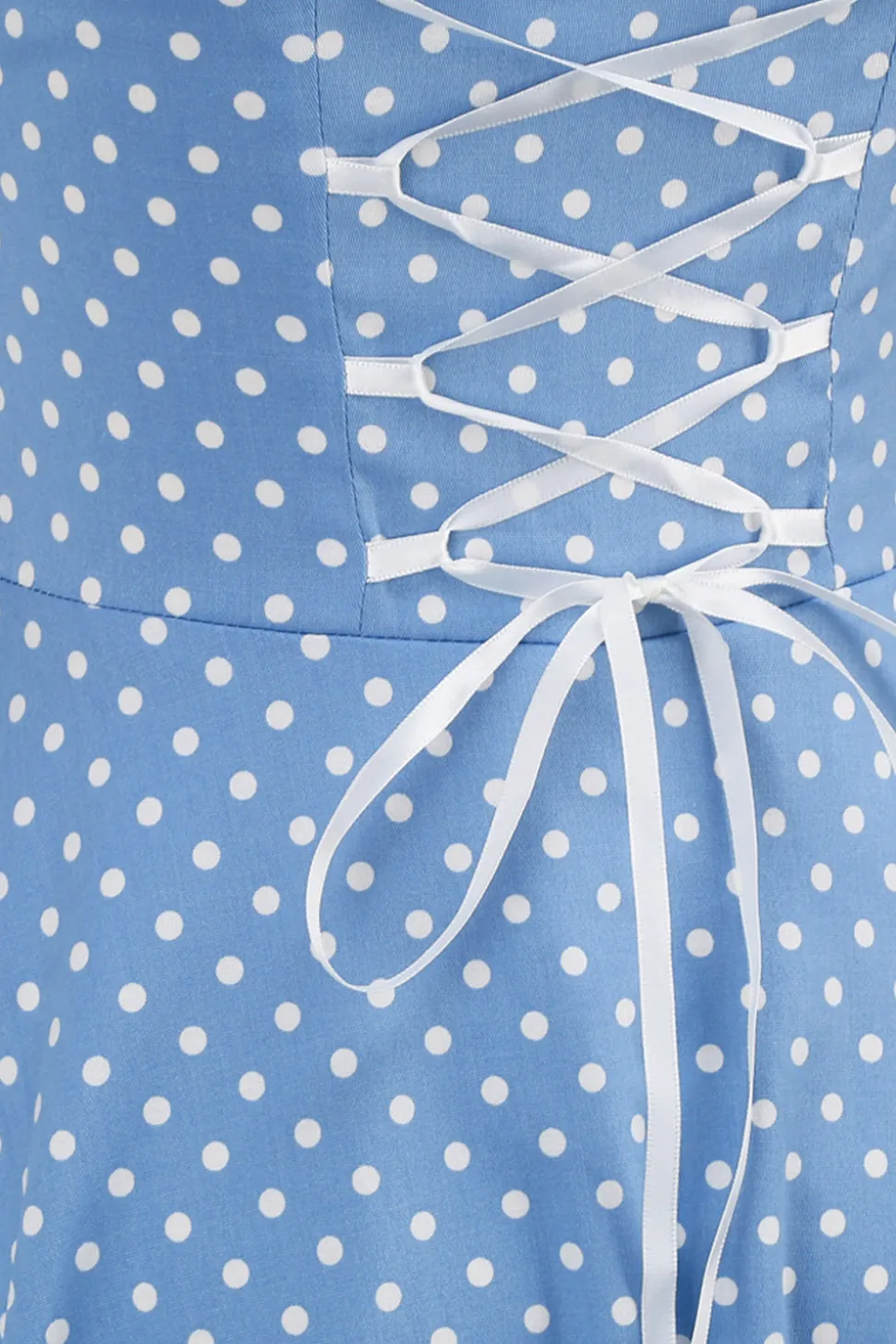 Retro Polka Dots Halter Open Back Dress