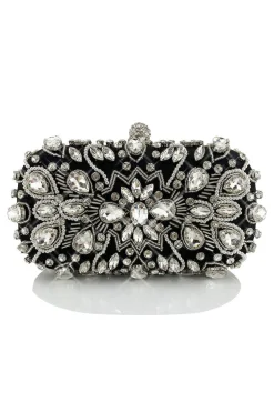 Rhinestone Sparkly Preto Party Clutch Bag