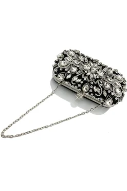 Rhinestone Sparkly Preto Party Clutch Bag