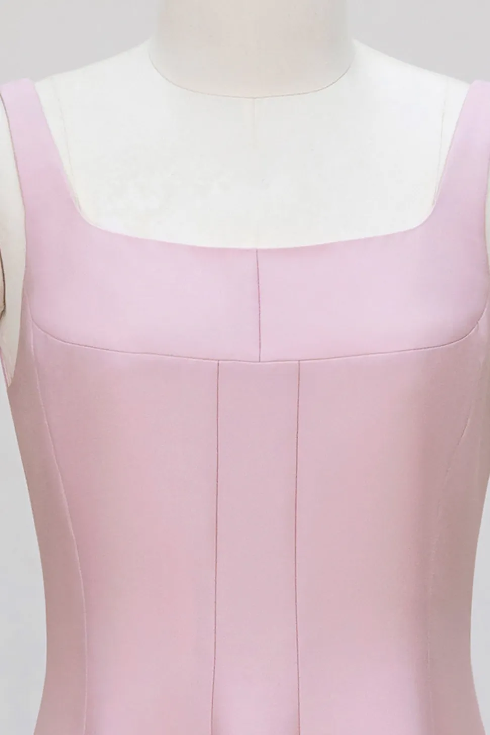 Rosa A-Line Spaghetti Straps Midi Vestido de Noiva