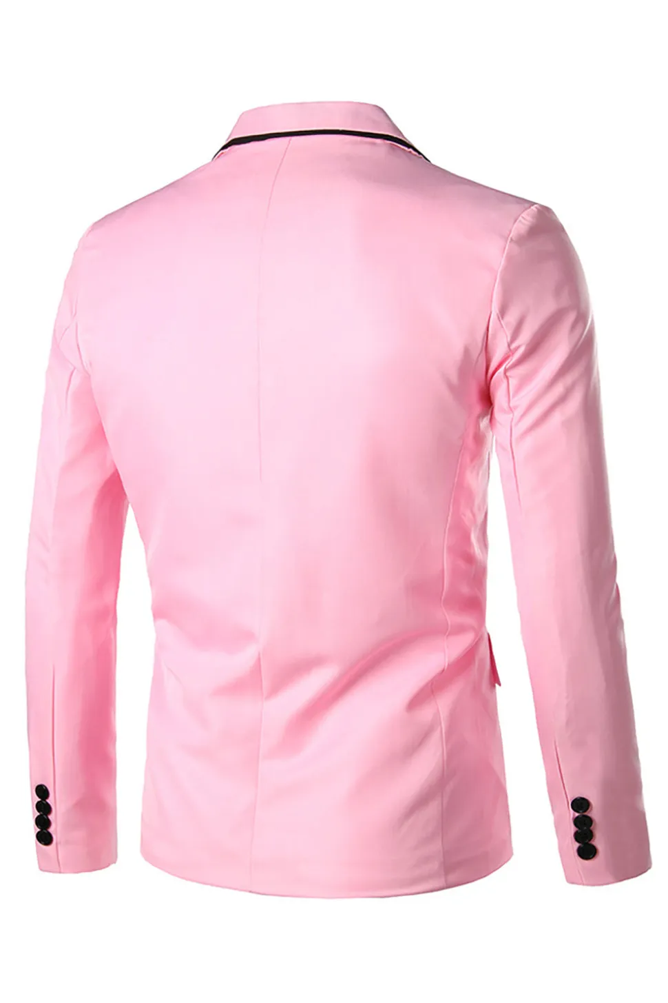 Rosa Blazer de Festa Lapela Entalhada