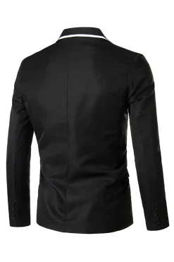 Rosa Blazer de Festa Lapela Entalhada