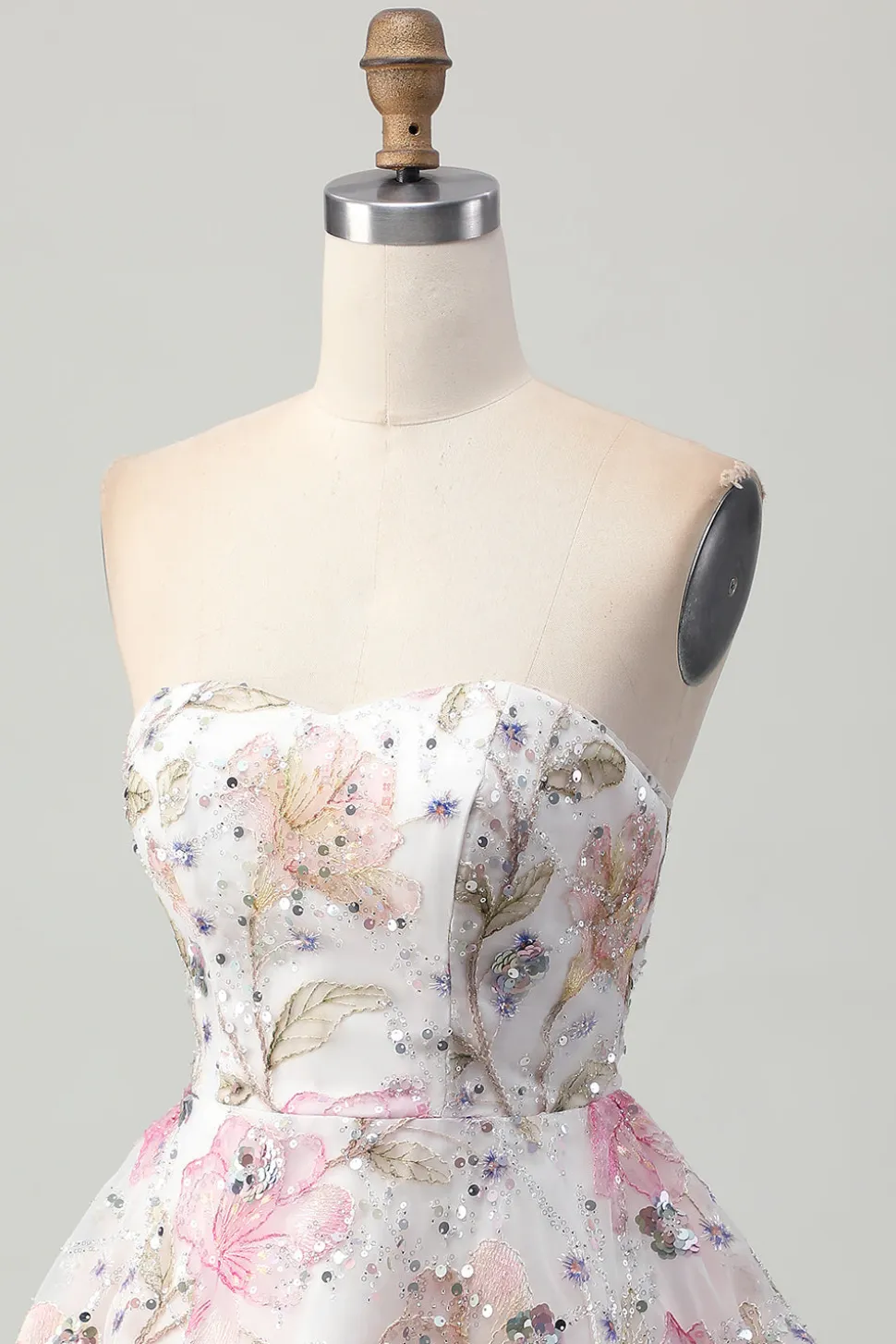 Rosa Brilhante De Baile/Princesa Mini Vestido Cocktail