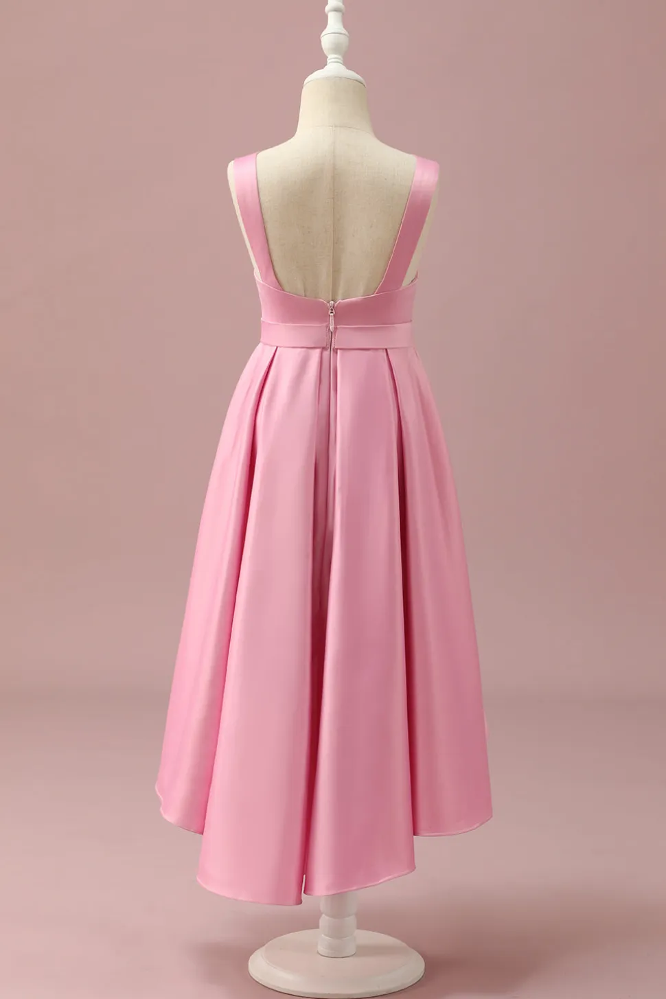 Rosa Cetim Júnior Vestido Dama de Honra