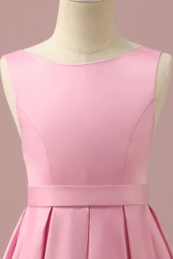 Rosa Cetim Júnior Vestido Dama de Honra