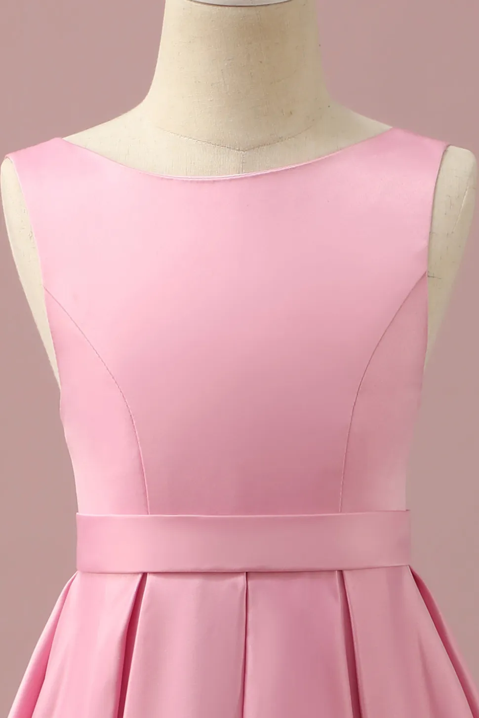Rosa Cetim Júnior Vestido Dama de Honra