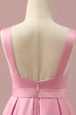 Rosa Cetim Júnior Vestido Dama de Honra