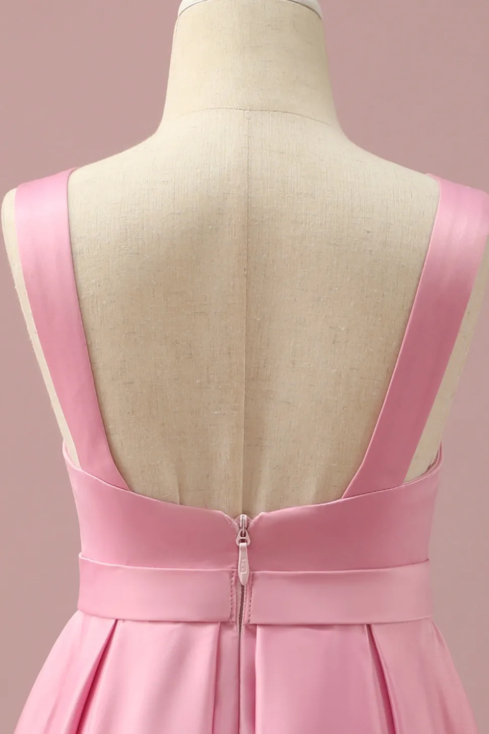 Rosa Cetim Júnior Vestido Dama de Honra